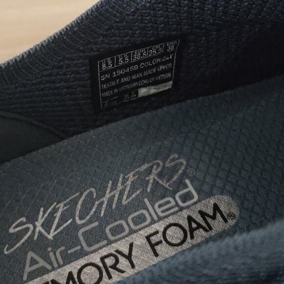 Slip on Skechers Air Cooled Memory Foam sneakers, Dusty blue, women's 8.5 - Picture 4 of 5